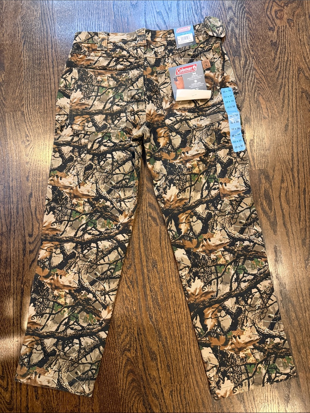 Coleman Men's Camo Bootcut Pants - Brown Green Black hunting 32x30 fleece lined